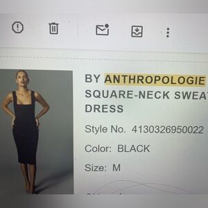 Anthropologie Jewelry Black Sleeveless Midi Knit Dress